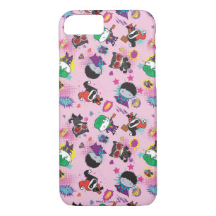 Chibi Super Villain Action Pattern iPhone 8/7 Case