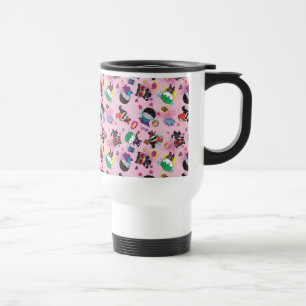 Chibi Super Villain Action Pattern Travel Mug