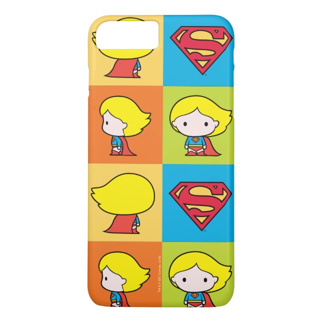 Chibi Supergirl Character Turnaround Case-Mate iPhone Case (Back)