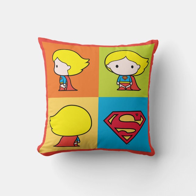 Chibi Supergirl Character Turnaround Cushion (Front)