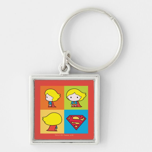 Chibi Supergirl Character Turnaround Key Ring (Front)