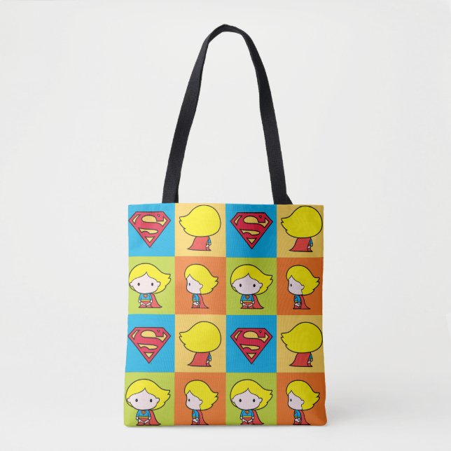Chibi Supergirl Character Turnaround Tote Bag (Front)