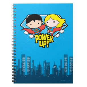 Chibi Superman & Chibi Supergirl Power Up! Notebook