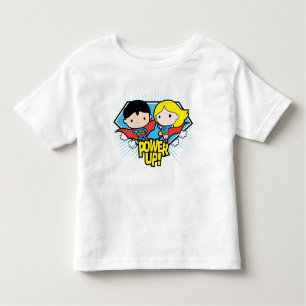 Chibi Superman & Chibi Supergirl Power Up! Toddler T-Shirt
