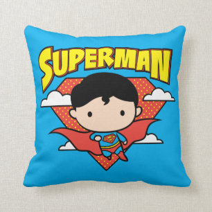 Chibi Superman Polka Dot Shield and Name Cushion