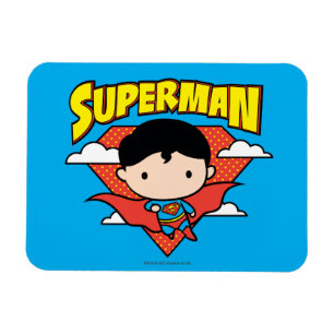 Chibi Superman Polka Dot Shield and Name Magnet