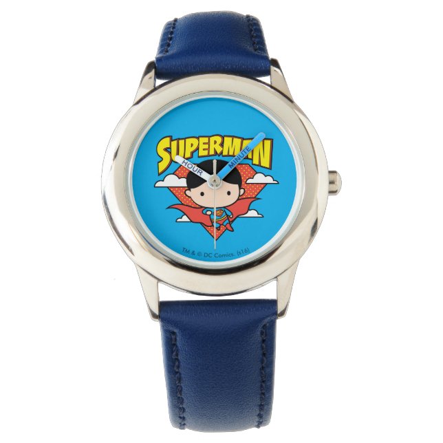 Chibi Superman Polka Dot Shield and Name Watch (Front)