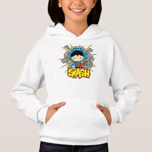 Chibi Superman Smashing Through Brick Wall (Front)