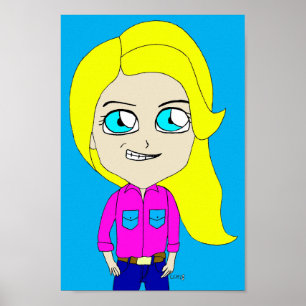 chibi throw poster