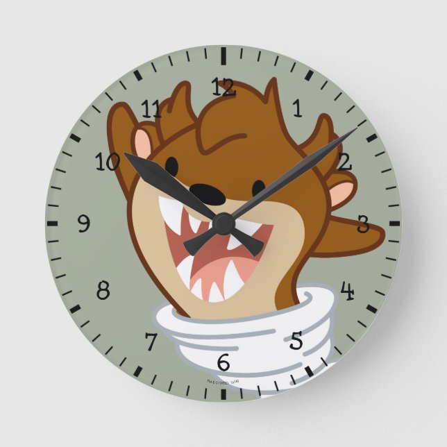 Chibi Tornado TAZ™ Round Clock (Front)