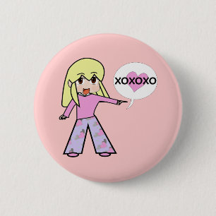 Chibi Valentine 6 Cm Round Badge
