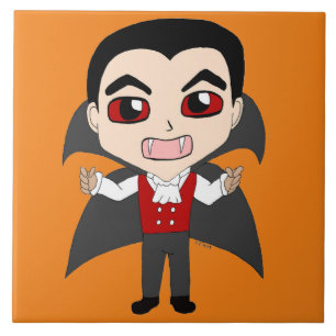chibi vampire ceramic tile