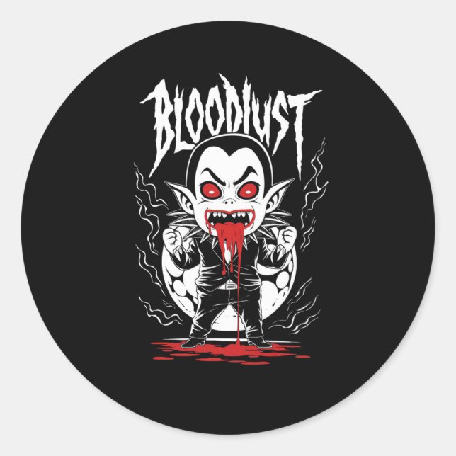 Chibi Vampire  Classic Round Sticker (Front)