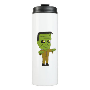 Chibi vampire, monster, and mummy thermal tumbler