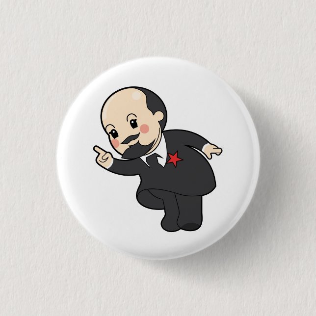 Chibi Vladimir Ilyich Lenin 3 Cm Round Badge (Front)