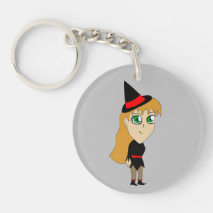 chibi witch key ring