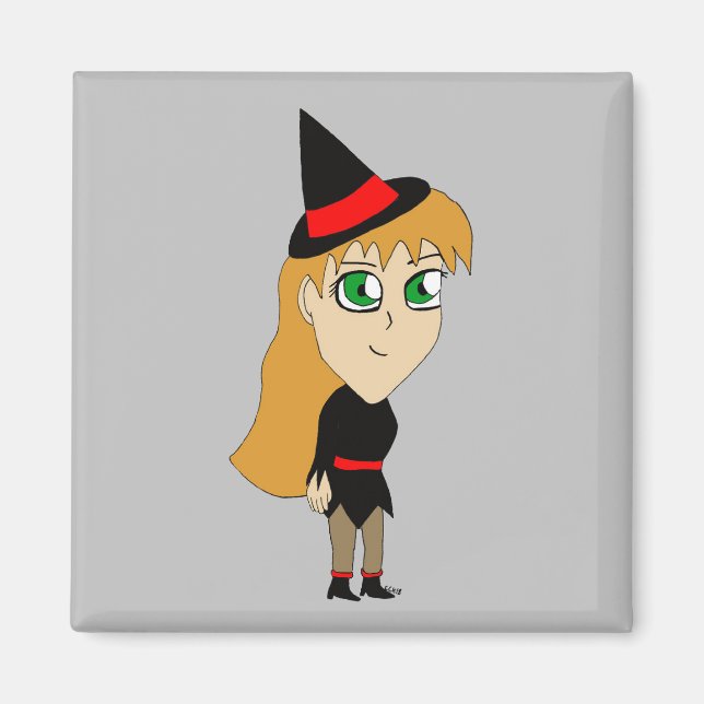 chibi witch magnet (Front)