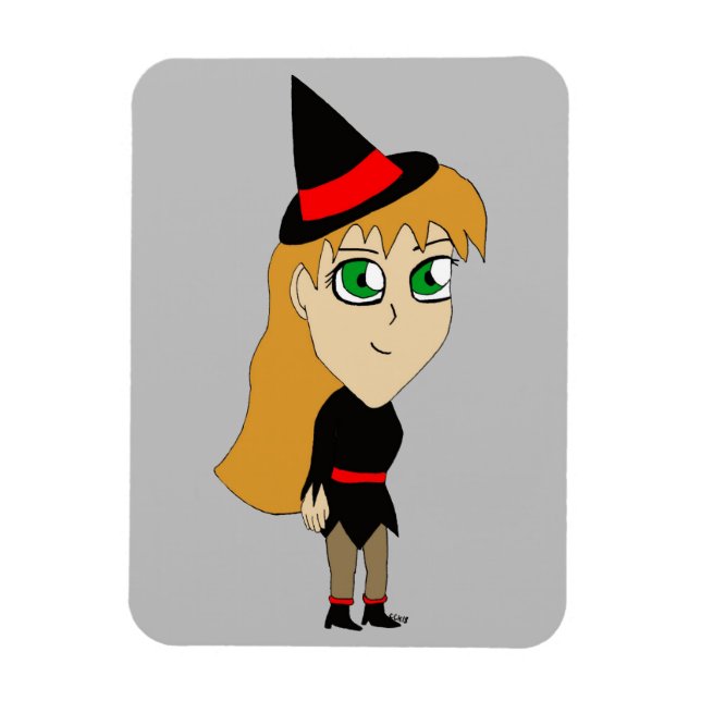 chibi witch   magnet (Vertical)