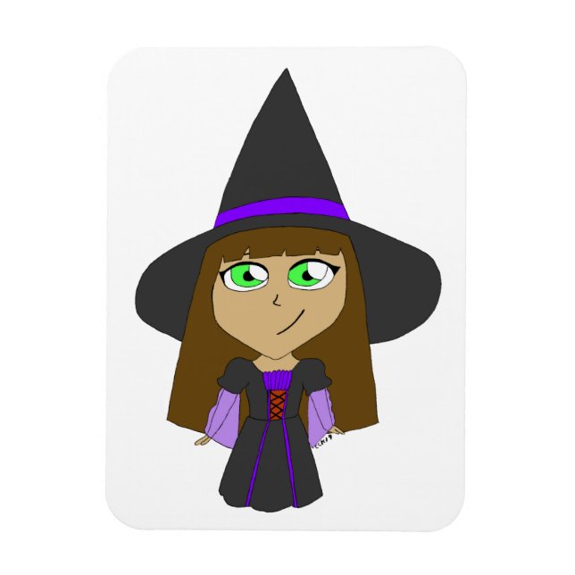 chibi witch magnet (Vertical)