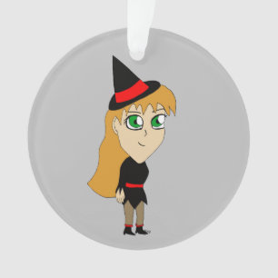 chibi witch  ornament