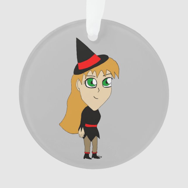 chibi witch  ornament (Front)
