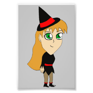 chibi witch photo print