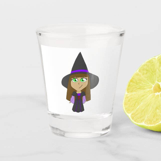 chibi witch   shot glass (Front)