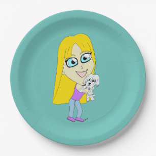Chibi with a pup paper plate