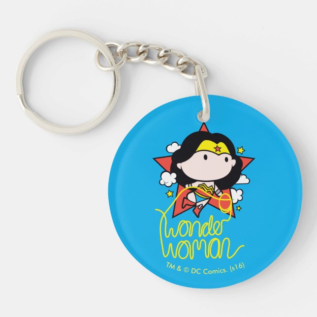 Chibi Wonder Woman Flying With Lasso Key Ring (Front)