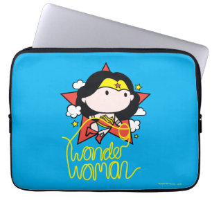 Chibi Wonder Woman Flying With Lasso Laptop Sleeve