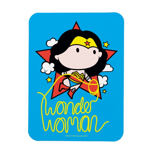 Chibi Wonder Woman Flying With Lasso Magnet (Vertical)