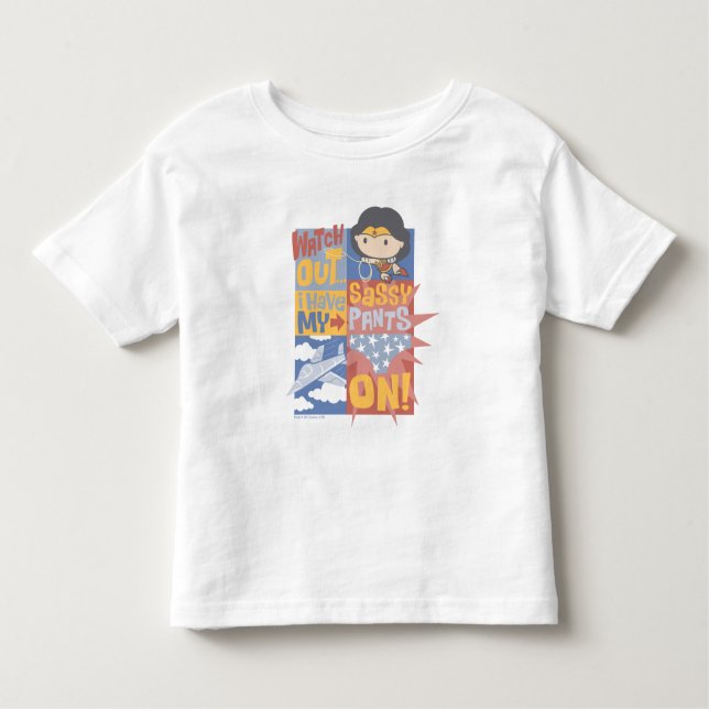 Chibi Wonder Woman | I Have My Sassy Pants On! Toddler T-Shirt (Front)