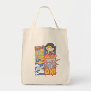 Chibi Wonder Woman I Have My Sassy Pants On! Tote Bag