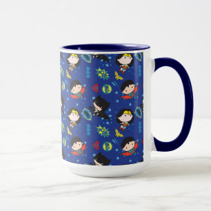 Chibi Wonder Woman, Superman, and Batman Pattern Mug