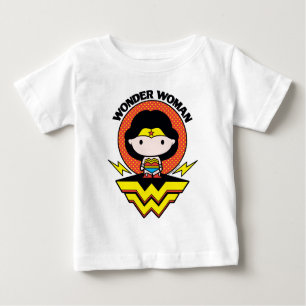 Chibi Wonder Woman With Polka Dots and Logo Baby T-Shirt