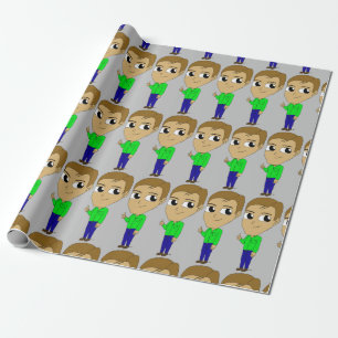 chibi wrapping paper