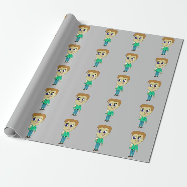chibi  wrapping paper (Unrolled)
