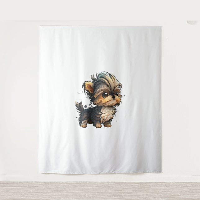 Chibi Yorkshire Terrier Tapestry (Front)