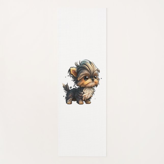 Chibi Yorkshire Terrier Yoga Mat (Front)