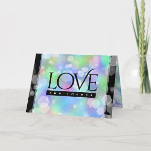 Chic 14th 24th 34th 43rd Opal Wedding Anniversary Thank You Card