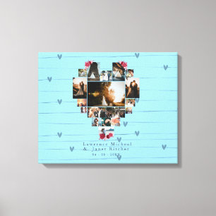 chic 18 Heart shaped Photo Collage for wifey Canv Canvas Print
