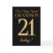 Chic 21st Gold-effect Black Grandson Birthday