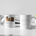 Chic 3 Photo Will You Be My Bridesmaid Keepsake Coffee Mug<br><div class="desc">Classic, elegant, simple 3 Photo Bridesmaid Proposal Mug- Ask your sister, bestie or neice to be your bridesmaid at your wedding! All text is easily customised using the template provided. The cute little heart colour can be changed to suit your chosen colour scheme. Simply add name/s, personal messgae and date...</div>