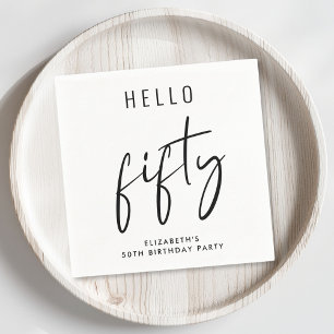 Chic 50th Birthday Party Napkin