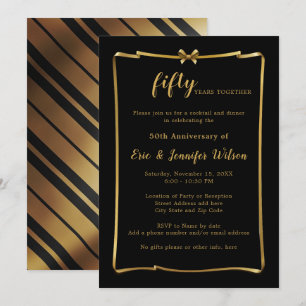 Chic 50th or ANY YEAR Wedding Anniversary Invitation