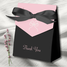 Chic 75th Gala Pink and Black Favour Boxes