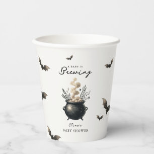 Chic 'a Baby is Brewing' Halloween Baby Shower Paper Cups