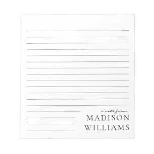 Chic A Note From Script Typography Lined Notepads