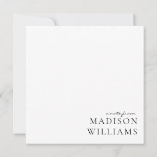 Chic A Note From Script Typography Note Card