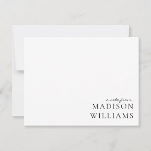 Chic A Note From Script Typography Note Card